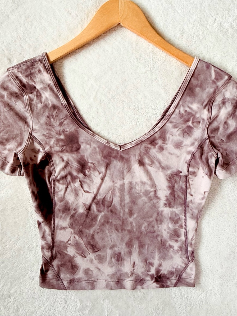 Lululemon athletica Align Tee Diamond Dye Mink Berry Lunar Rock - Size 2 EUC